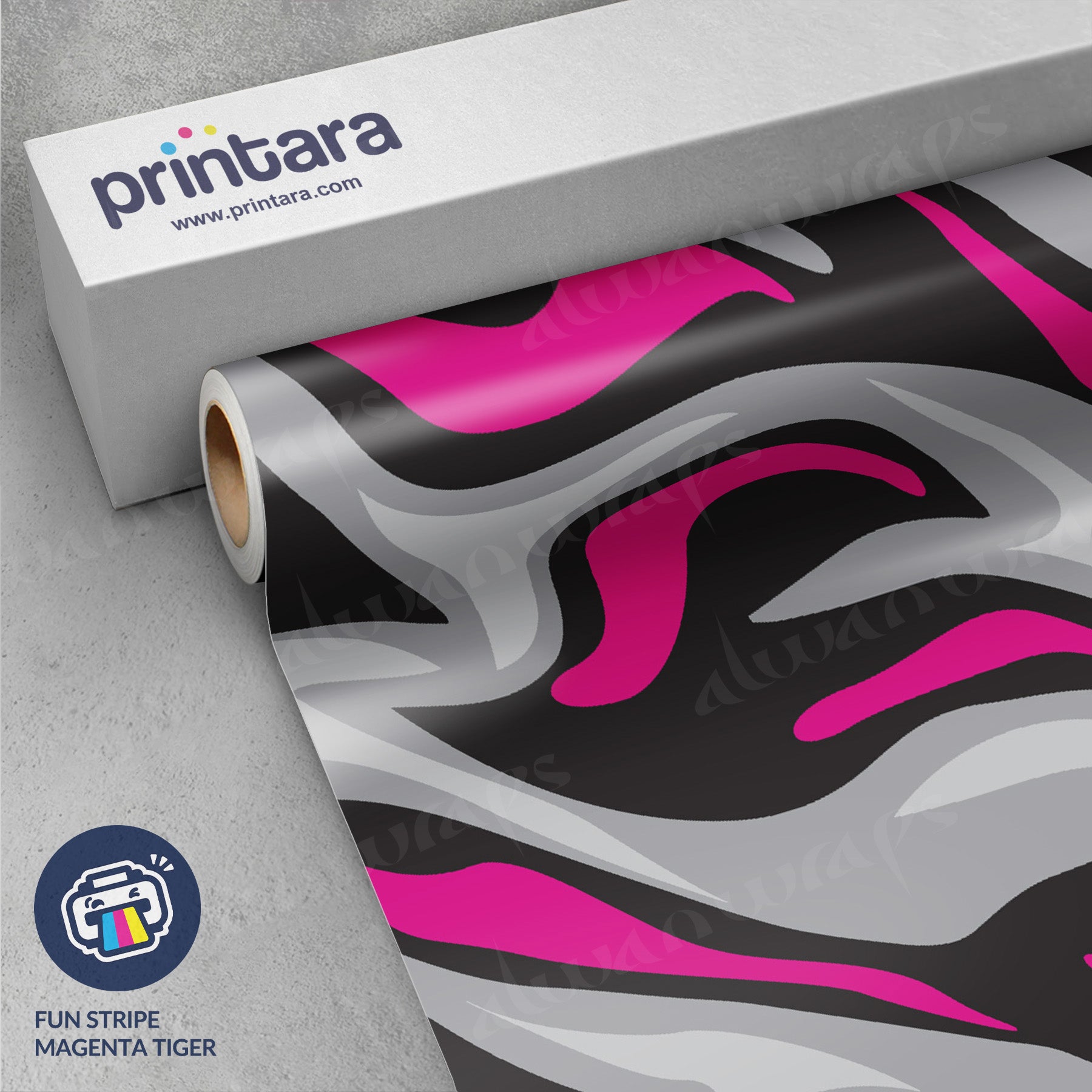 Fun Stripe Magenta Tiger Vinyl Wrap