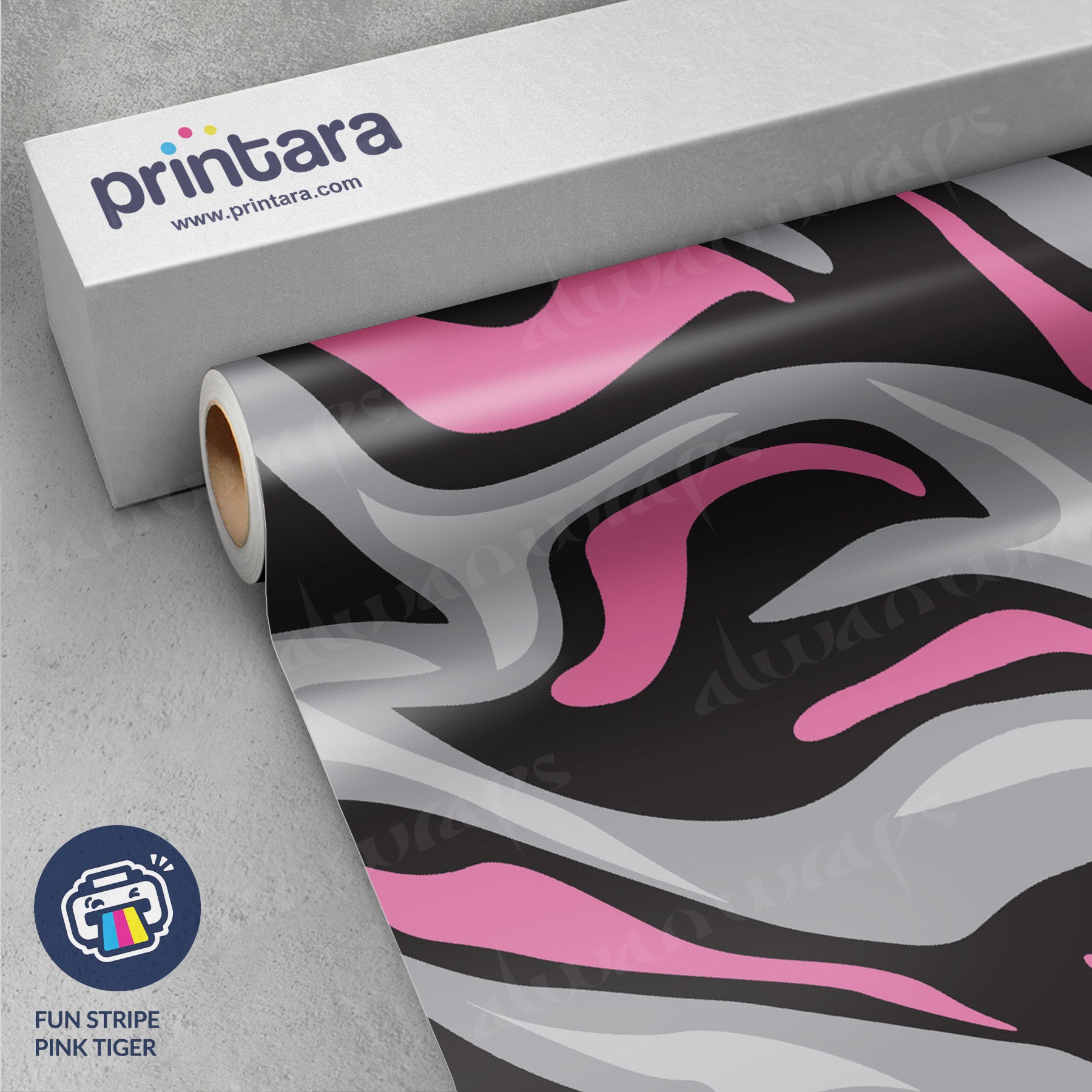 Fun Stripe Pink Tiger Vinyl Wrap