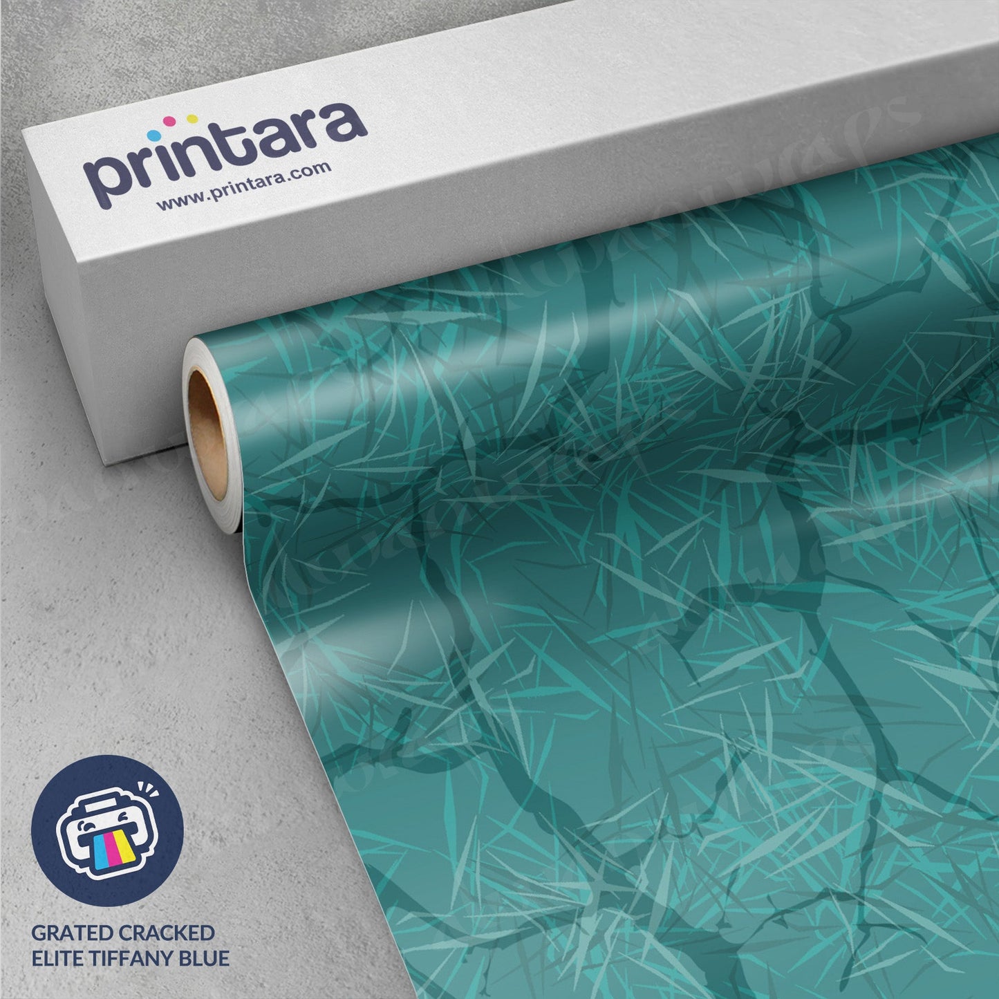 Grated Cracked Elite Tiffany Blue Vinyl Wrap