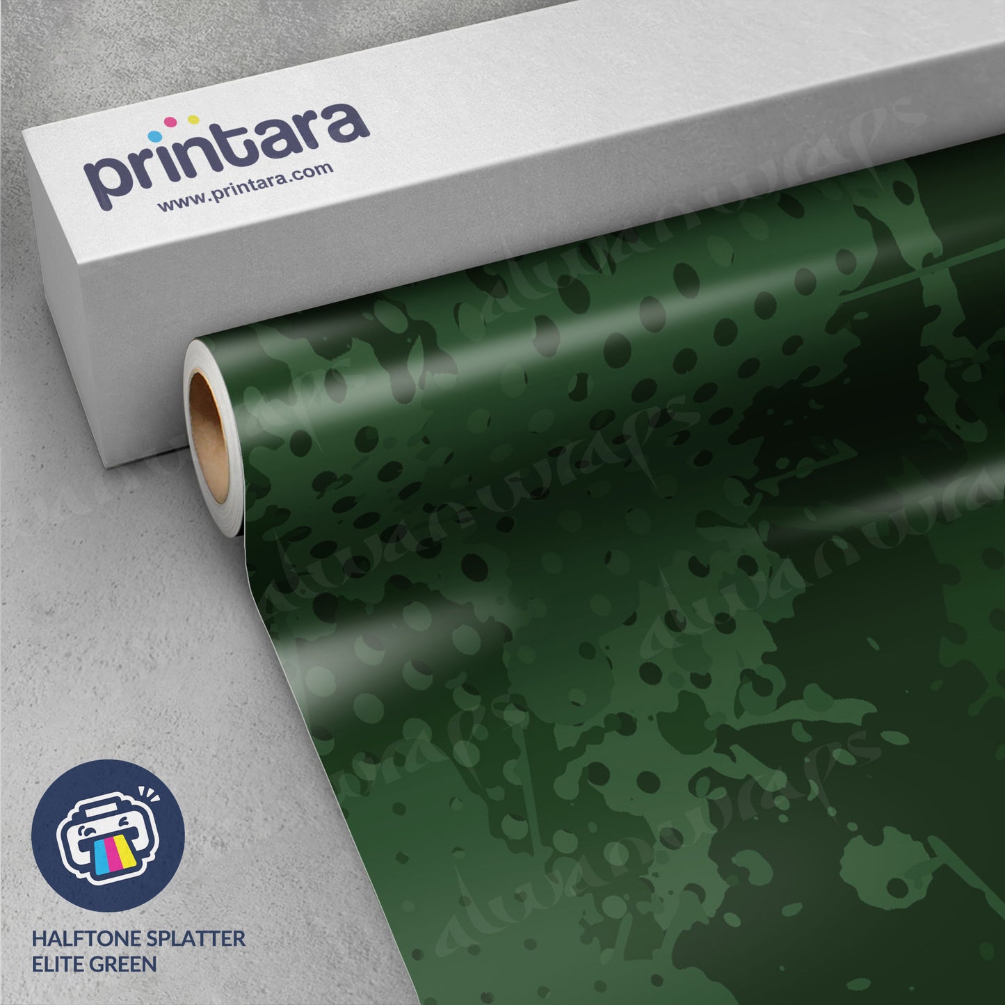 Halftone Splatter Elite Green Vinyl Wrap