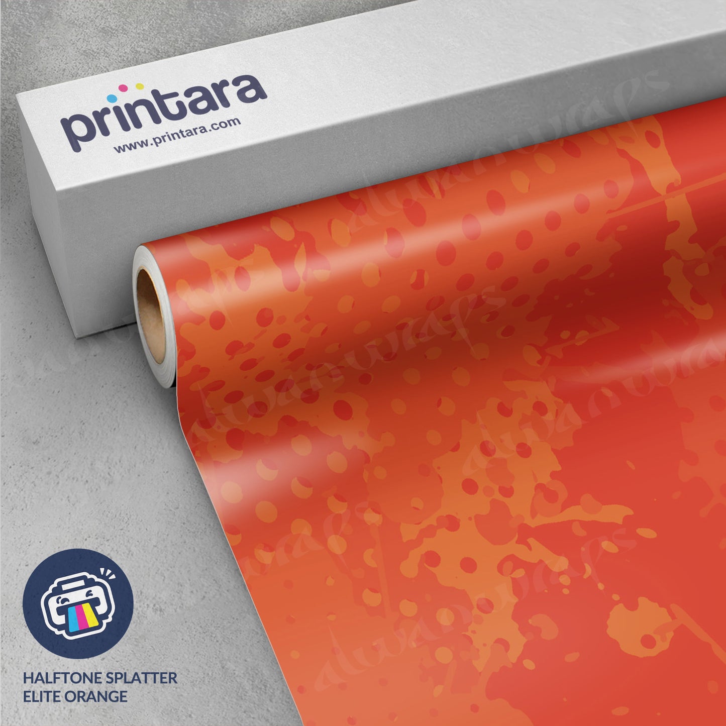 Halftone Splatter Elite Orange Vinyl Wrap