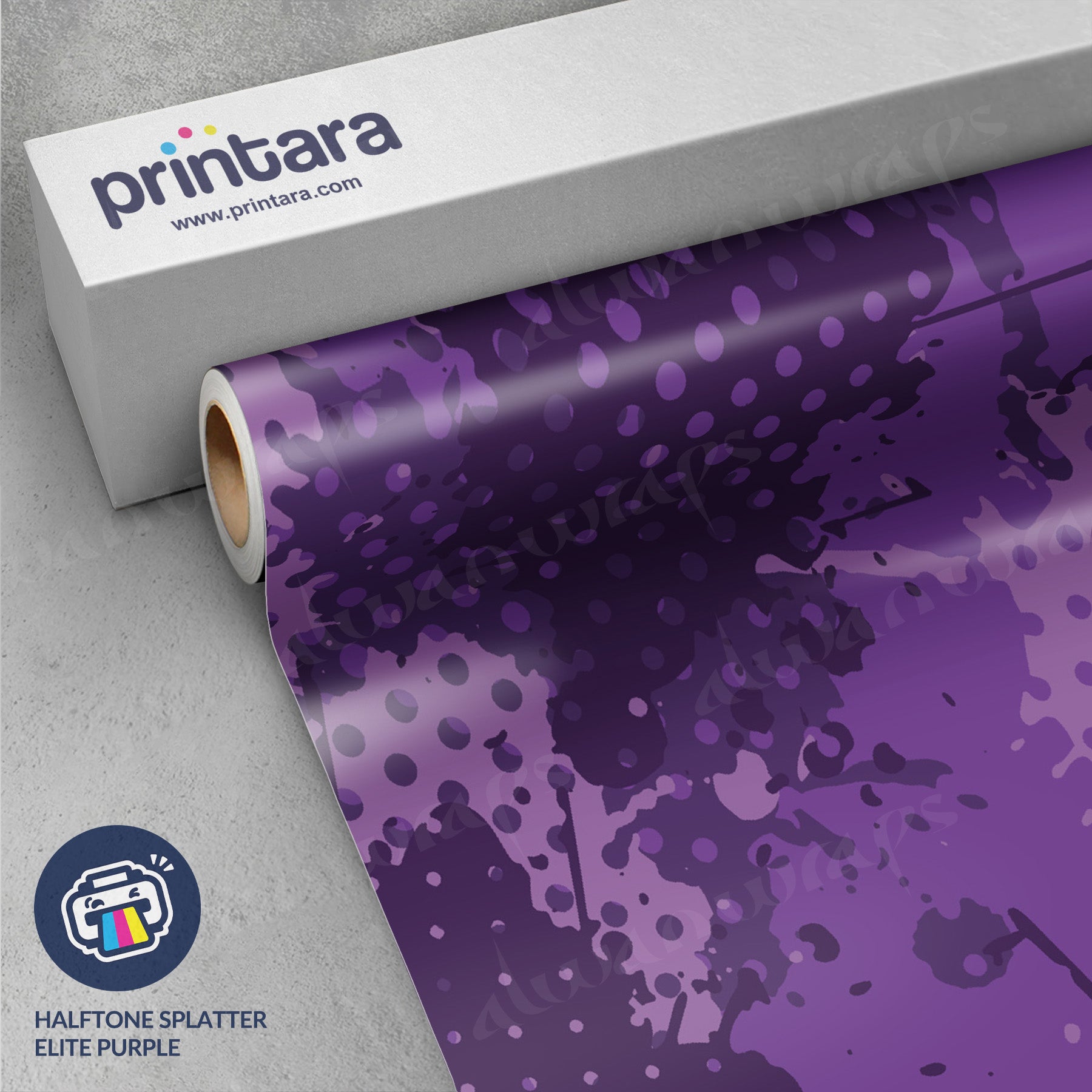 Halftone Splatter Elite Purple Vinyl Wrap