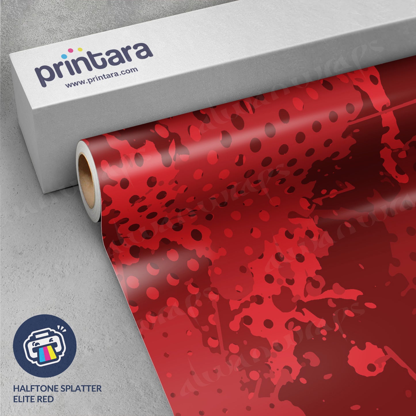 Halftone Splatter Elite Red Vinyl Wrap