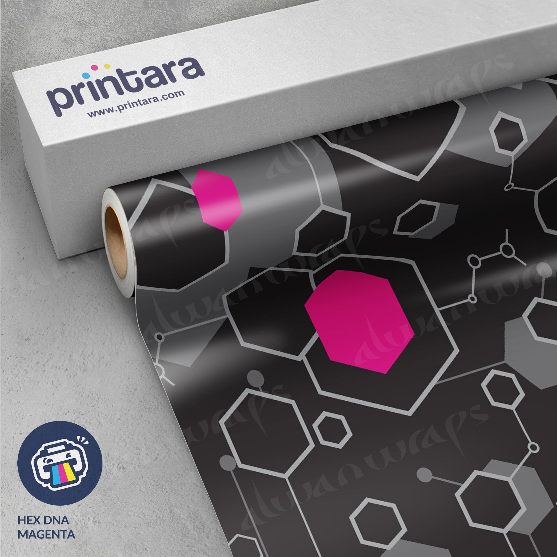 Hex DNA Magenta Vinyl Wrap