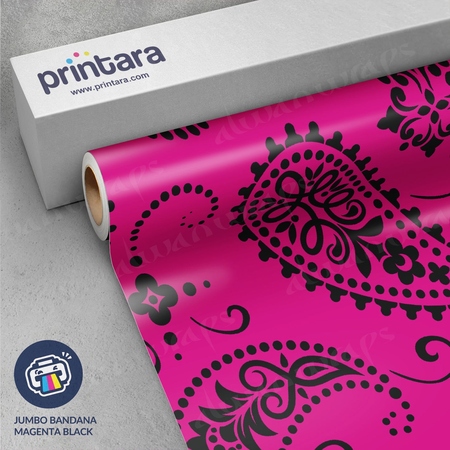 Jumbo Bandana Magenta & Black Vinyl Wrap