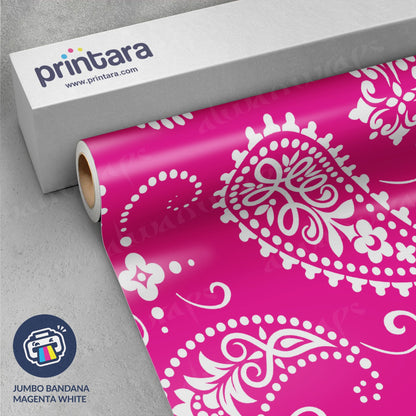 Jumbo Bandana Magenta & White Vinyl Wrap