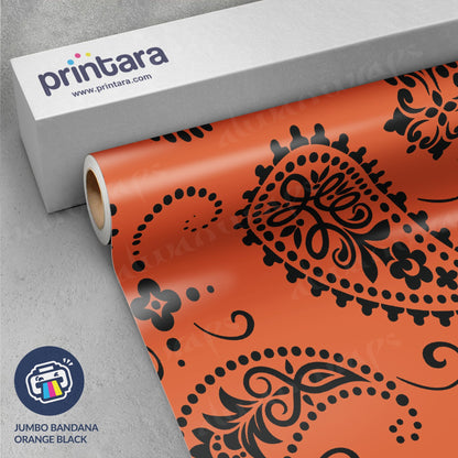 Jumbo Bandana Orange & Black Vinyl Wrap