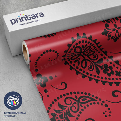 Jumbo Bandana Red & Black Vinyl Wrap