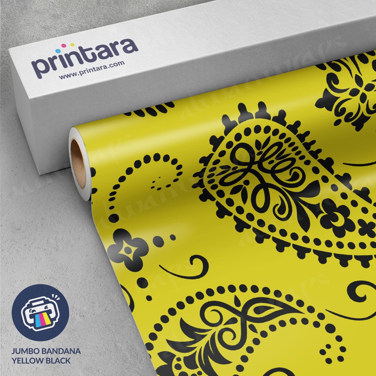 Jumbo Bandana Yellow & Black Vinyl Wrap