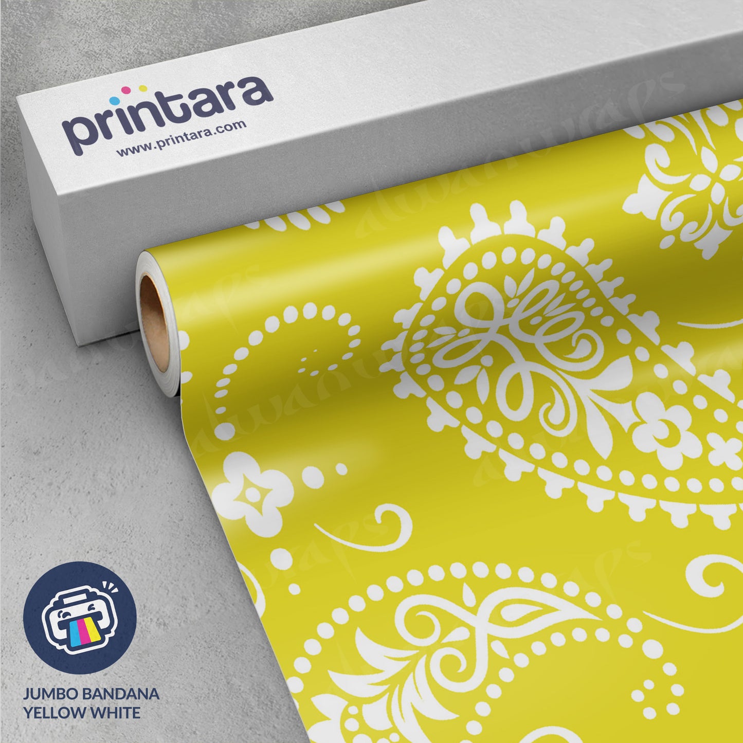 Jumbo Bandana Yellow & White Vinyl Wrap