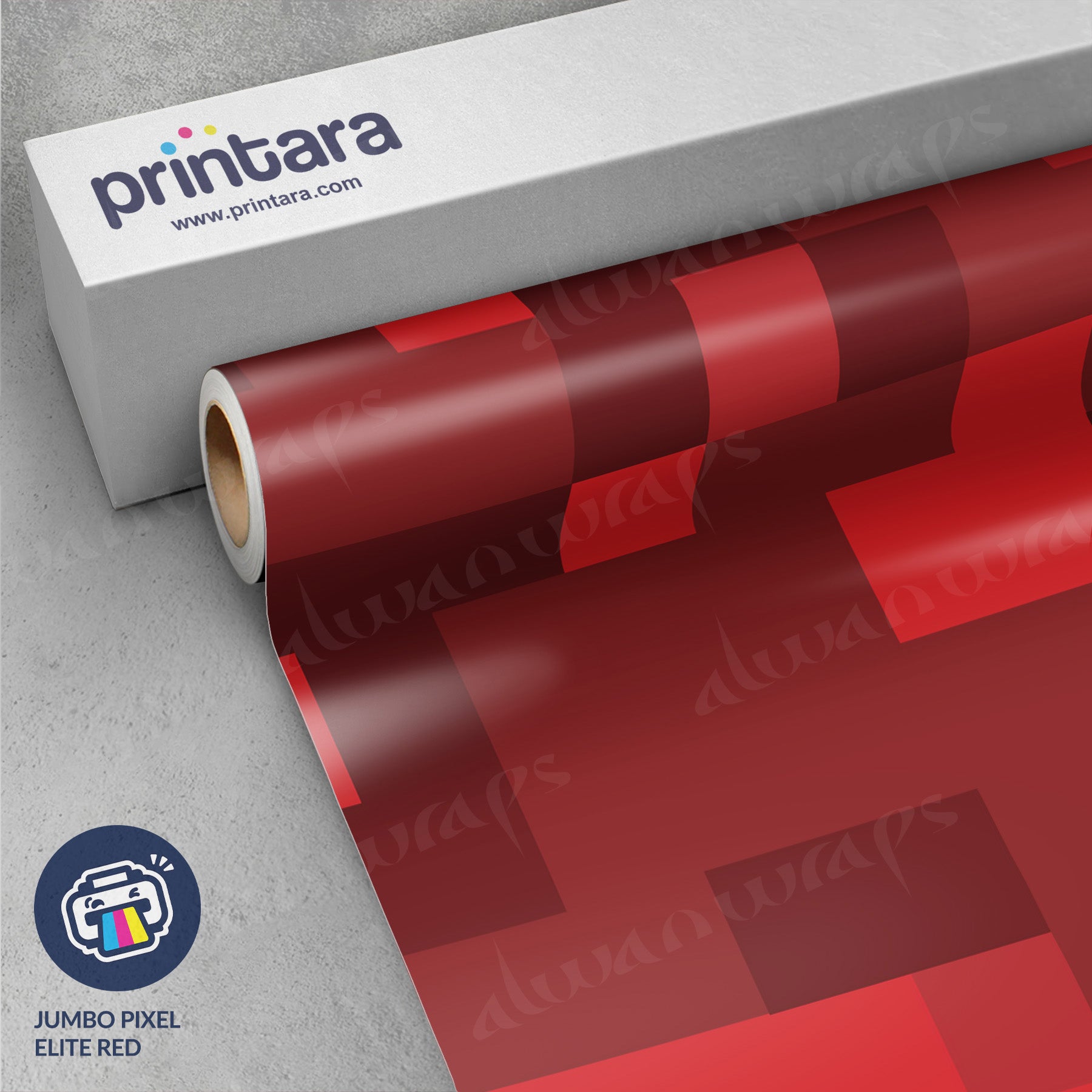 Jumbo Pixel Elite Red Vinyl Wrap