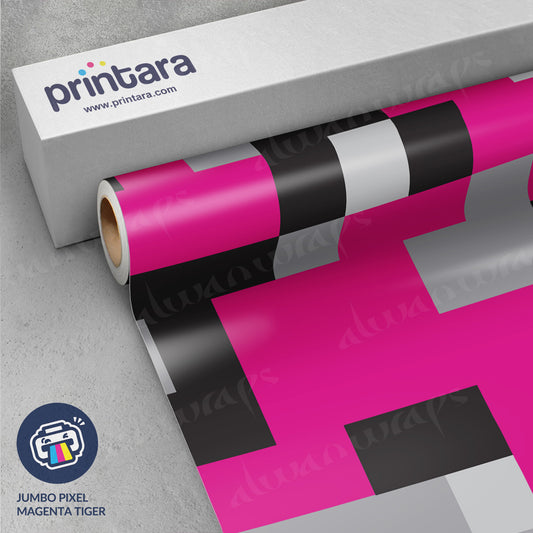 Jumbo Pixel Magenta Tiger Vinyl Wrap