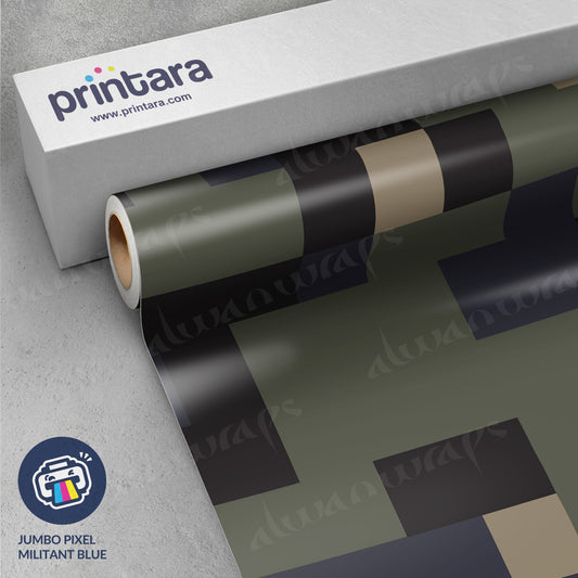 Jumbo Pixel Militant Blue Vinyl Wrap