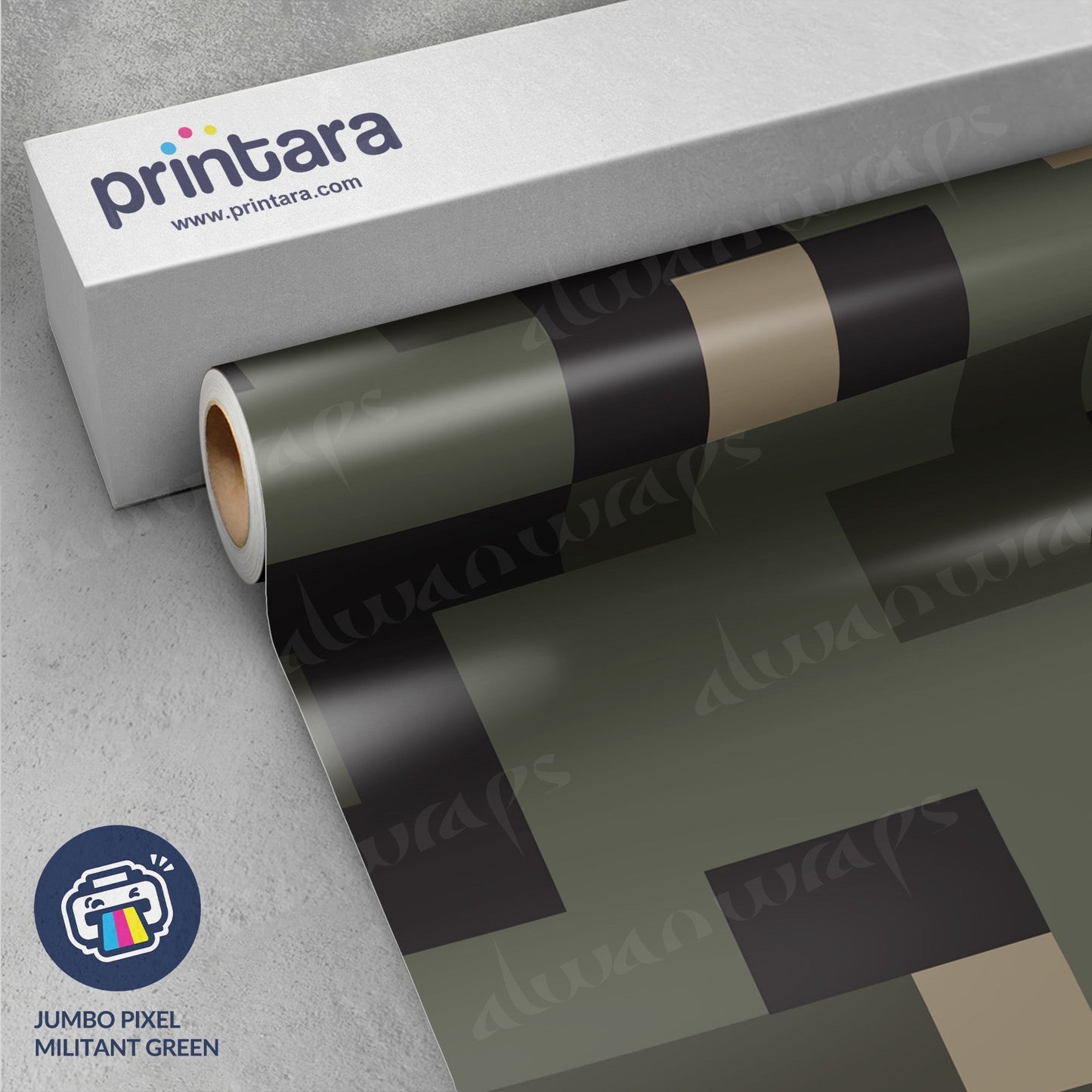 Jumbo Pixel Militant Green Vinyl Wrap