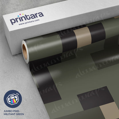 Jumbo Pixel Militant Green Vinyl Wrap