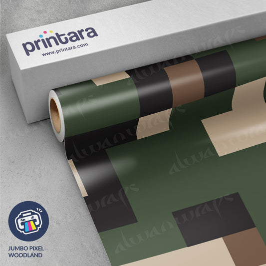 Jumbo Pixel Woodland Vinyl Wrap