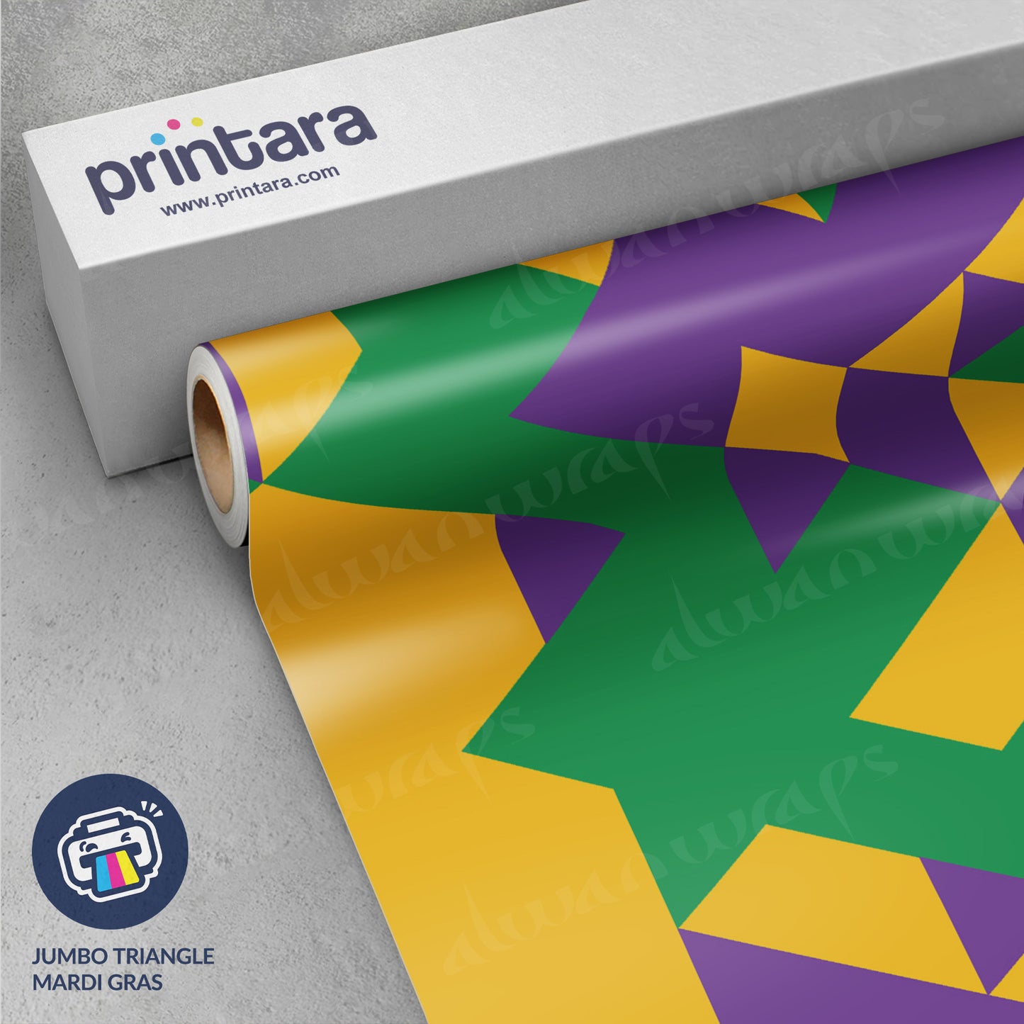 Jumbo Triangle Mardi Gras Vinyl Wrap