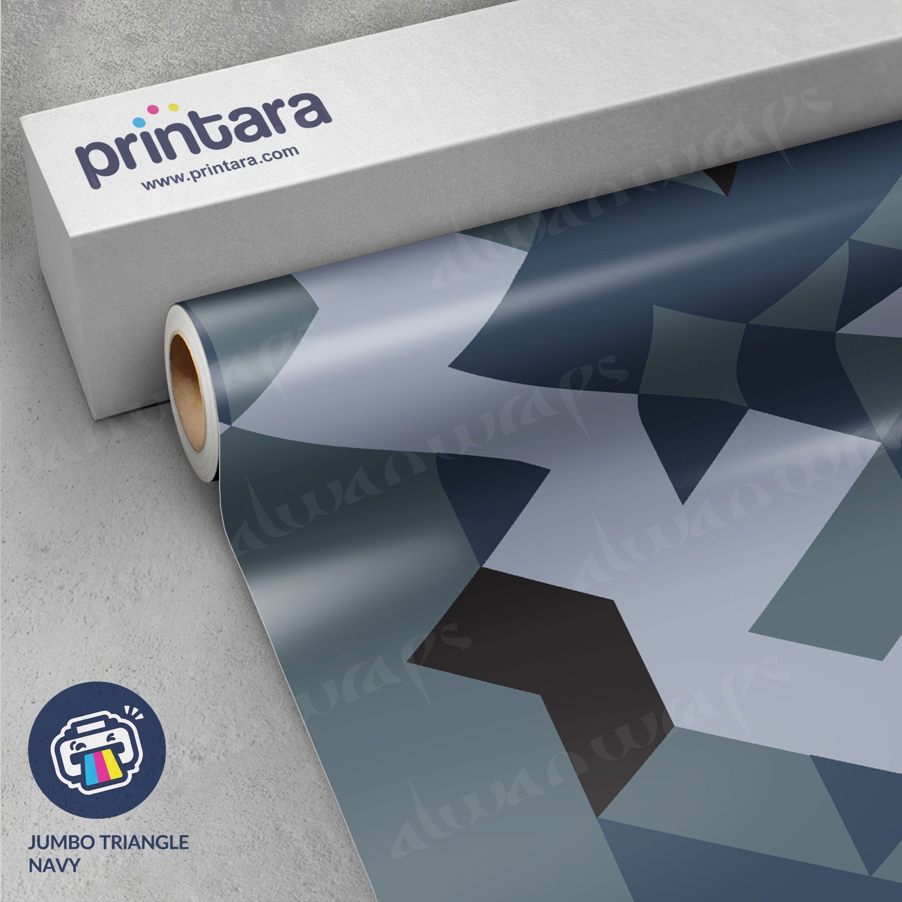 Jumbo Triangle Navy Vinyl Wrap