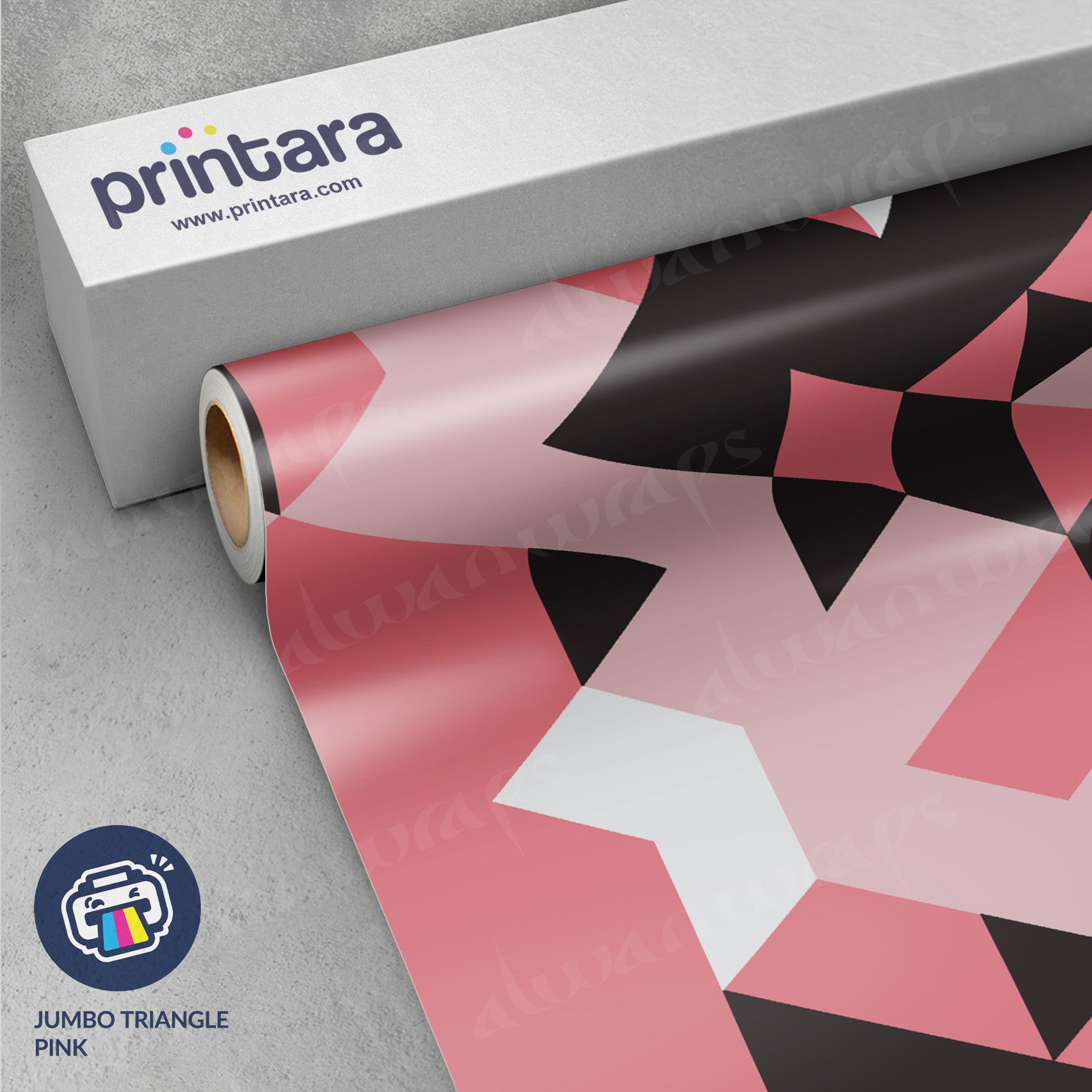 Jumbo Triangle Pink Vinyl Wrap