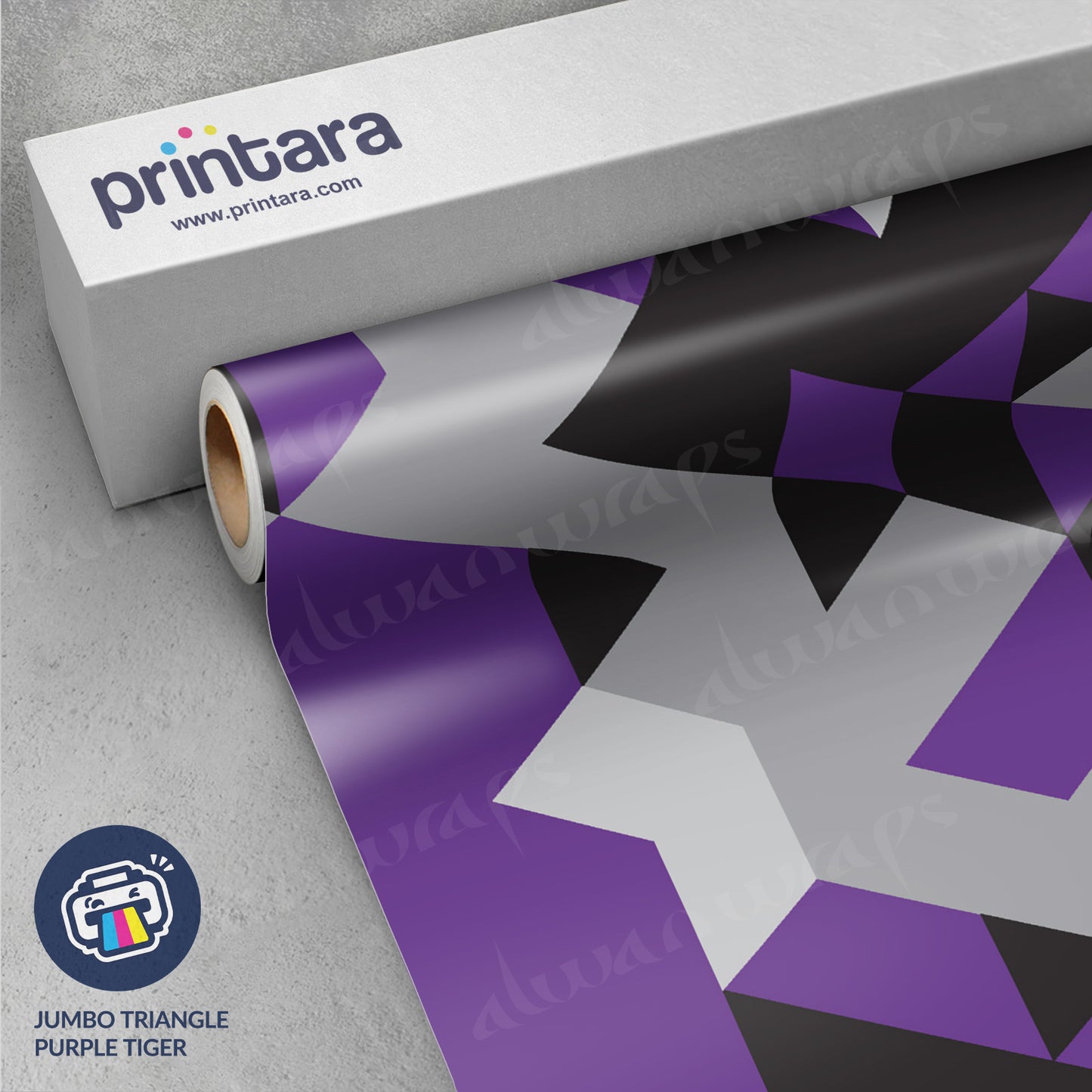 Jumbo Triangle Purple Tiger Vinyl Wrap