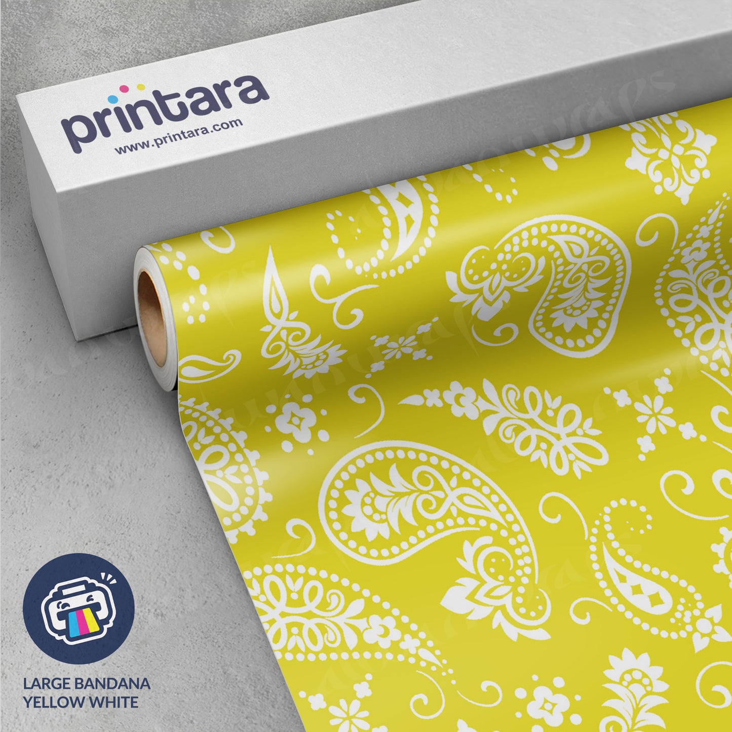 Large Bandana Yellow & White Vinyl Wrap