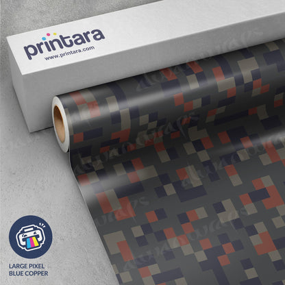 Large Pixel Blue Copper Vinyl Wrap