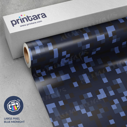 Large Pixel Blue Midnight Vinyl Wrap