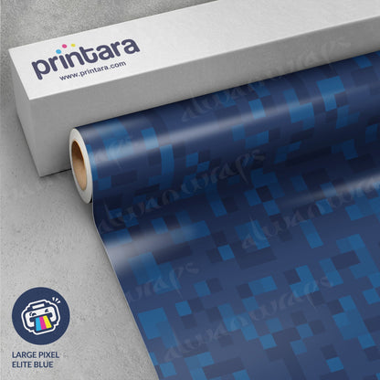 Large Pixel Elite Blue Vinyl Wrap