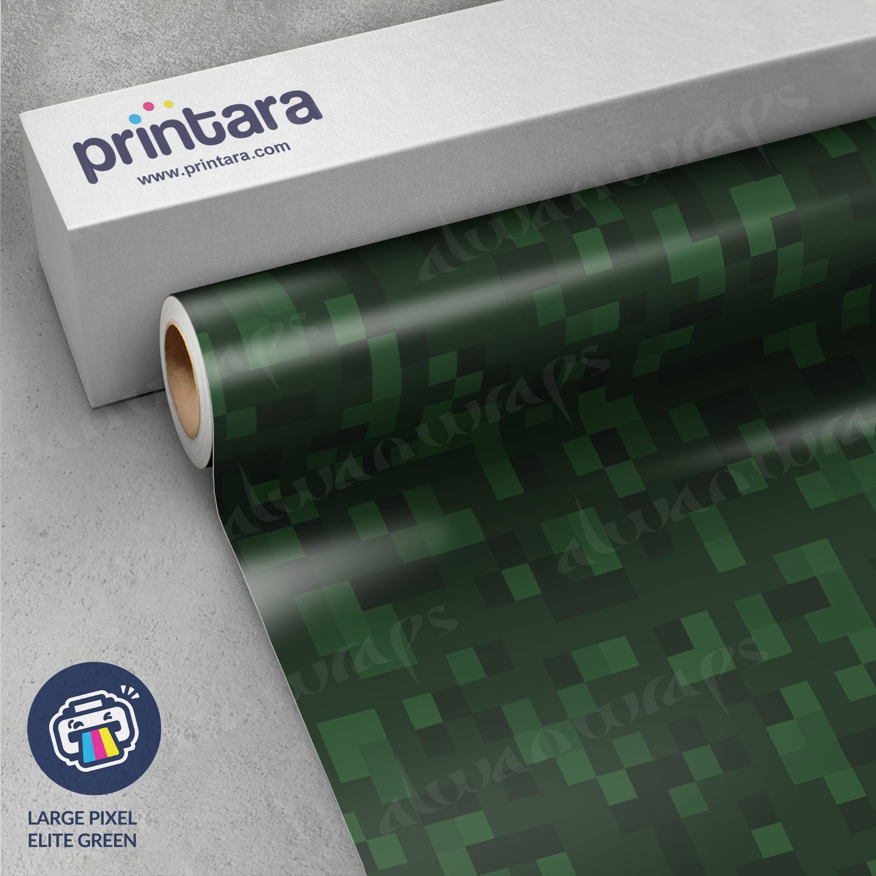 Large Pixel Elite Green Vinyl Wrap