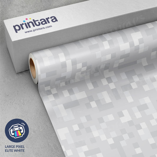 Large Pixel Elite White Vinyl Wrap