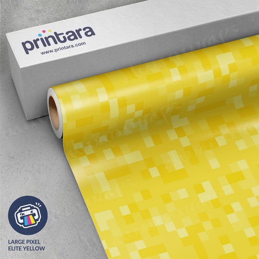 Large Pixel Elite Yellow Vinyl Wrap