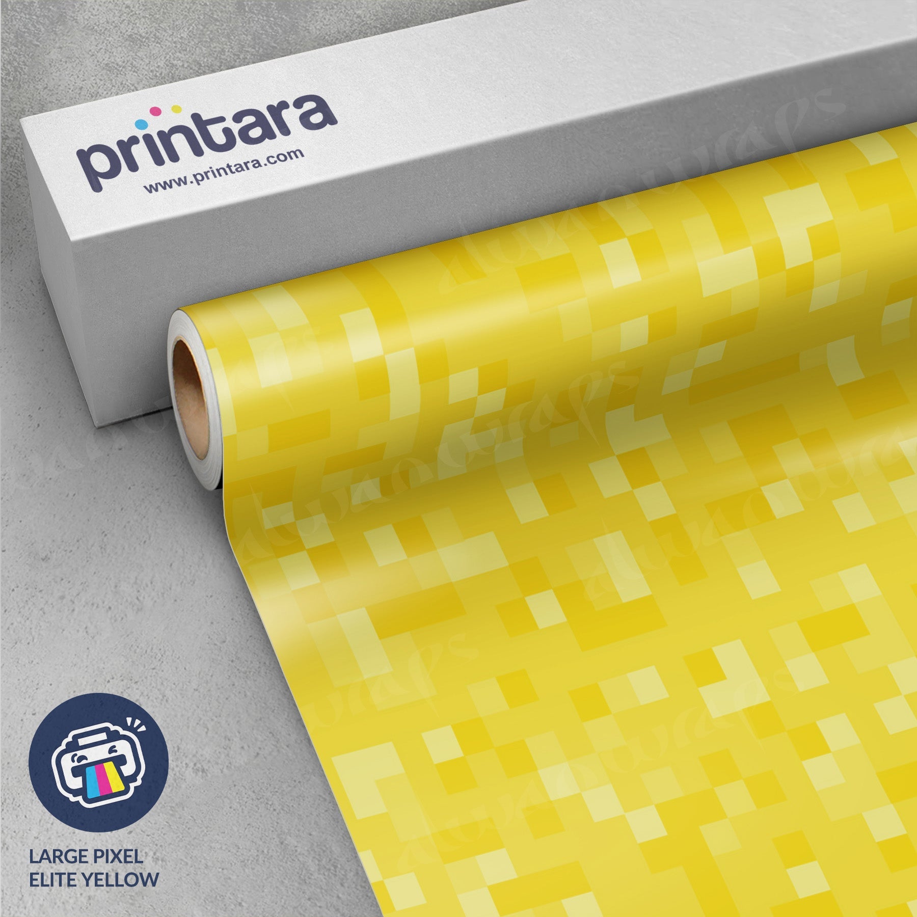 Large Pixel Elite Yellow Vinyl Wrap