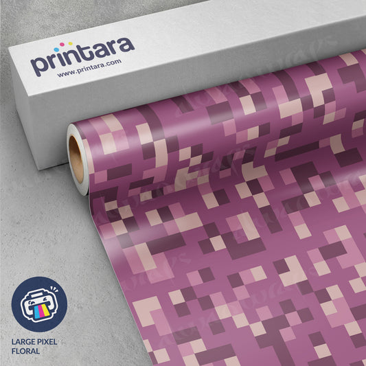 Large Pixel Floral Vinyl Wrap