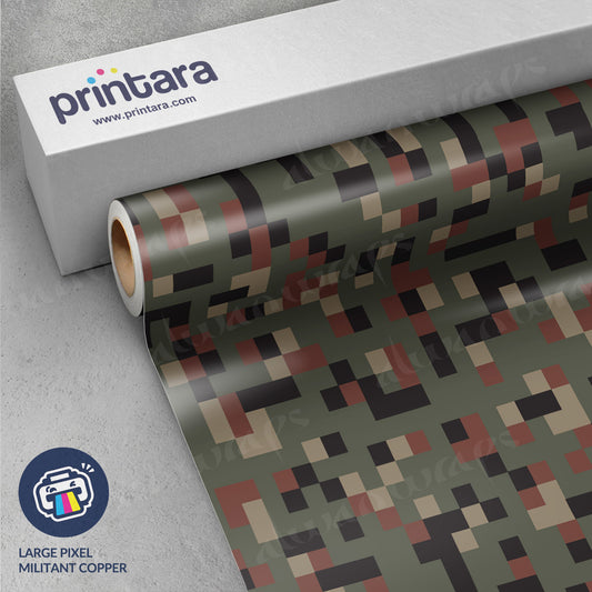 Large Pixel Militant Copper Vinyl Wrap