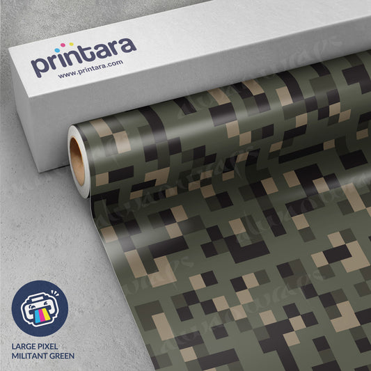 Large Pixel Militant Green Vinyl Wrap