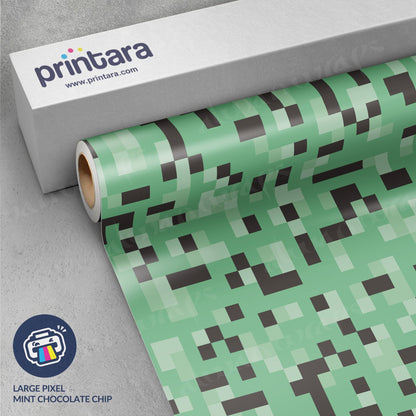 Large Pixel Mint Chocolate Chip Vinyl Wrap