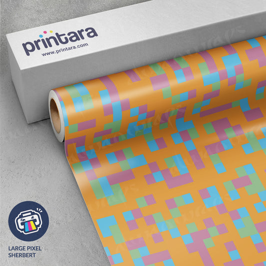 Large Pixel Sherbert Vinyl Wrap