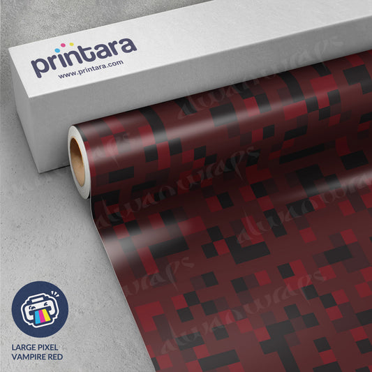 Large Pixel Vampire Red Vinyl Wrap