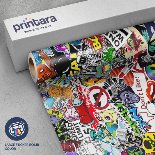 Large Sticker Bomb Color Vinyl Wrap