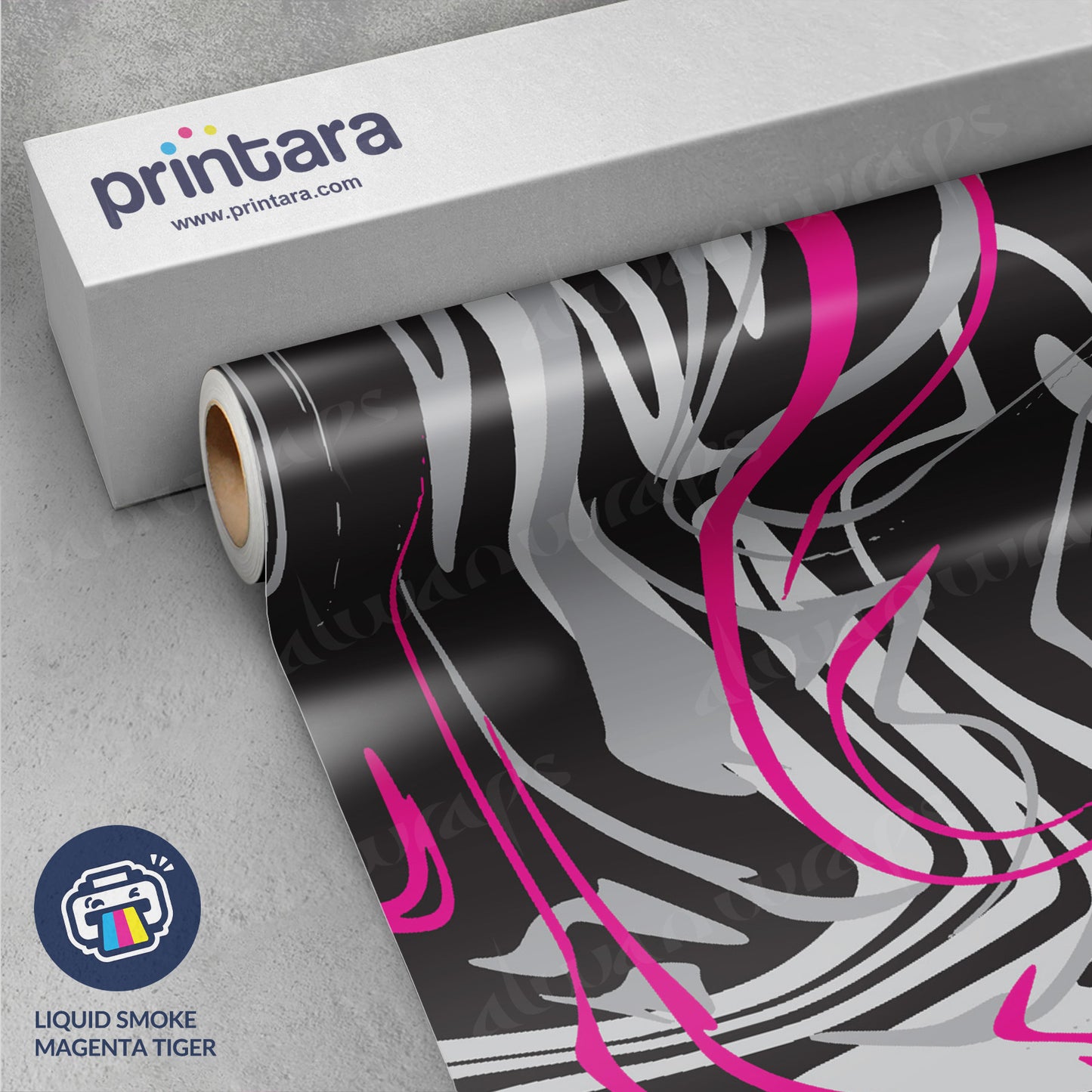 Liquid Smoke Magenta Tiger Vinyl Wrap