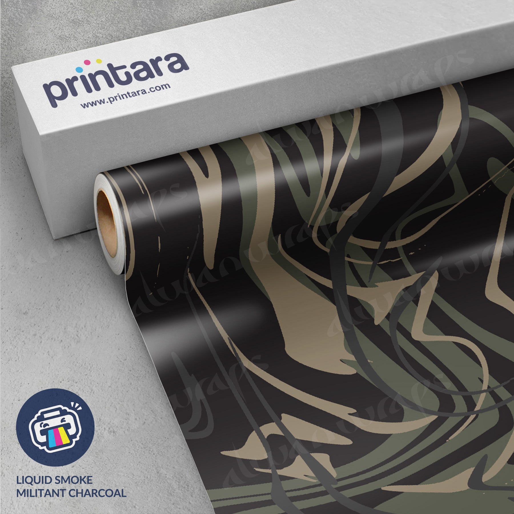 Liquid Smoke Militant Charcoal Vinyl Wrap