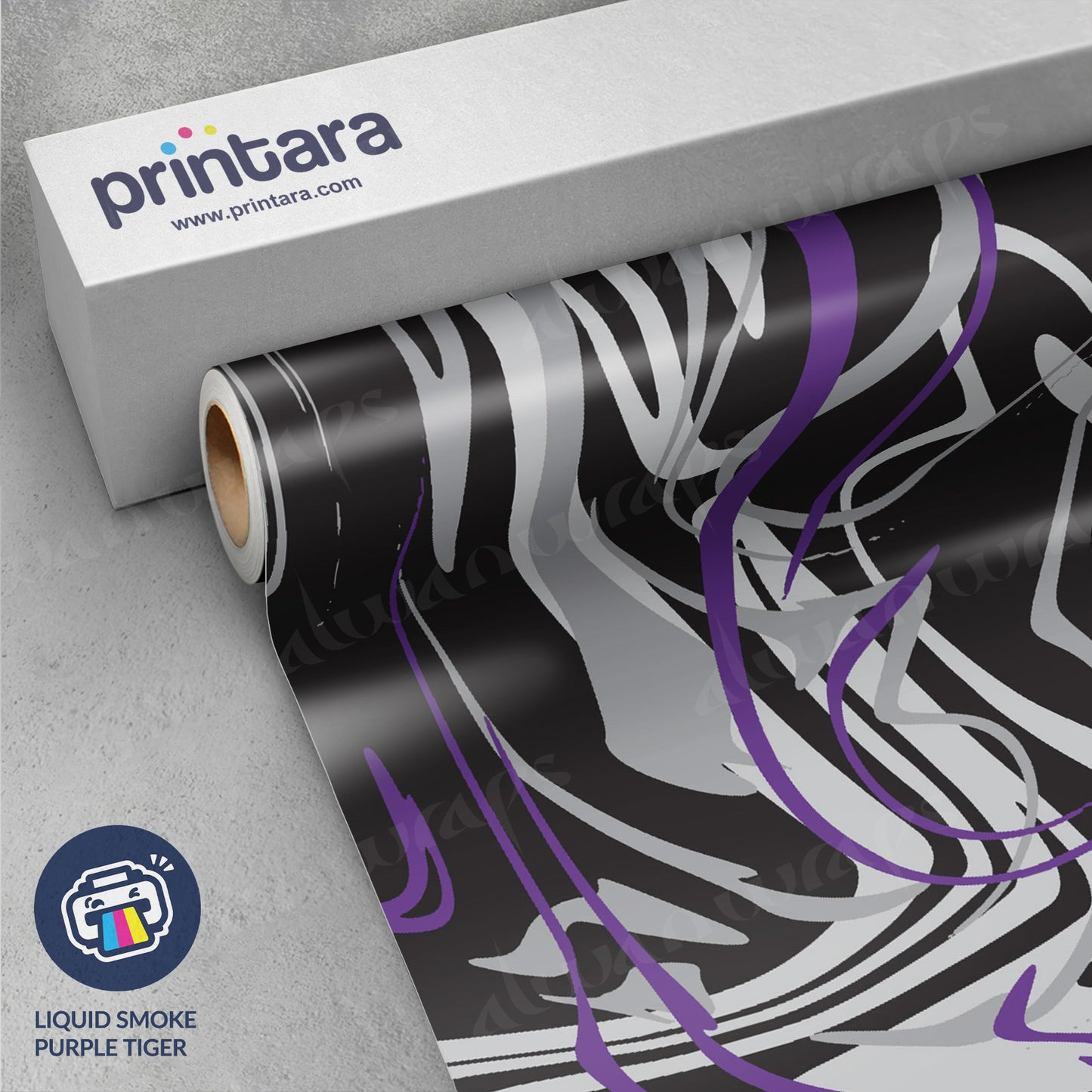 Liquid Smoke Purple Tiger Vinyl Wrap