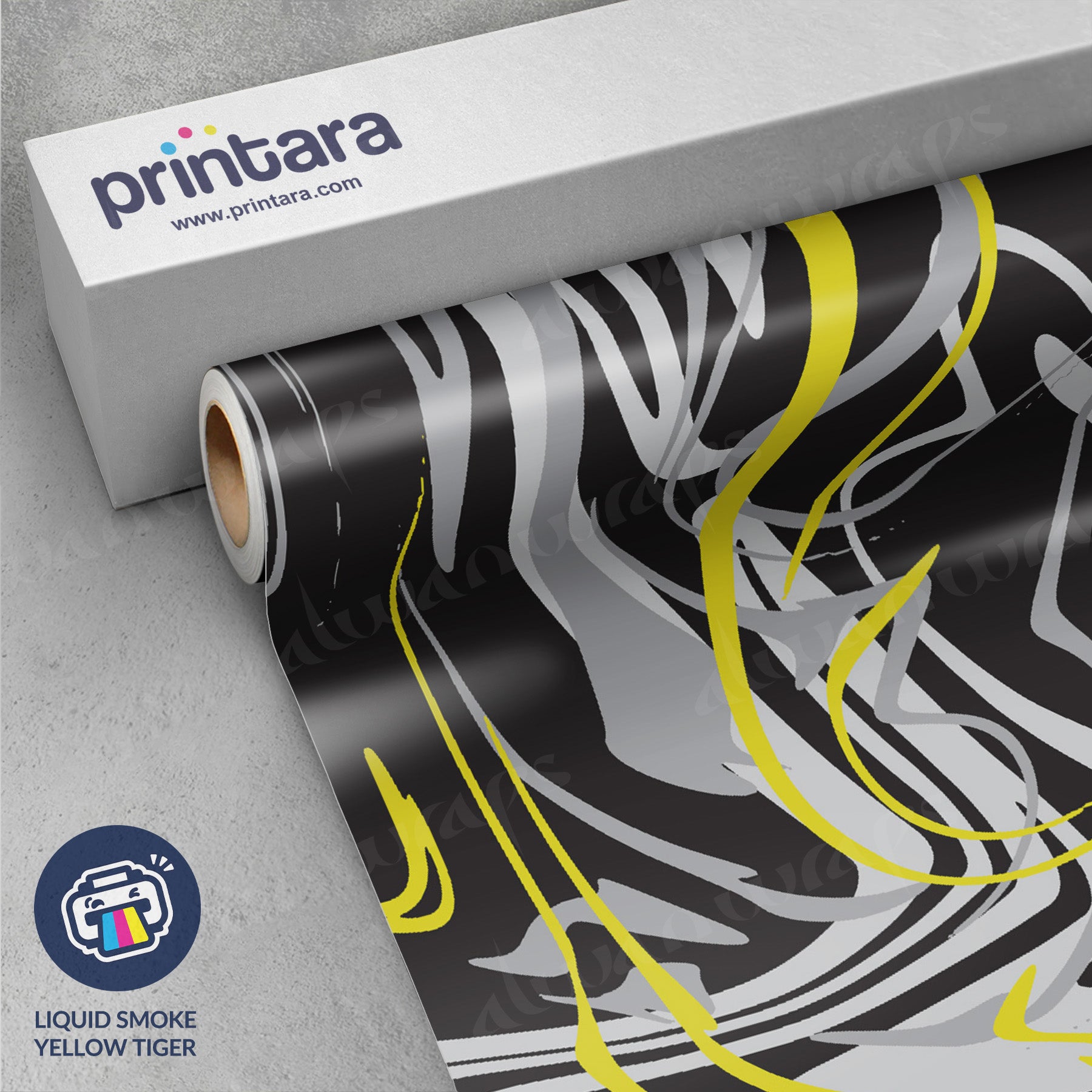Liquid Smoke Yellow Tiger Vinyl Wrap