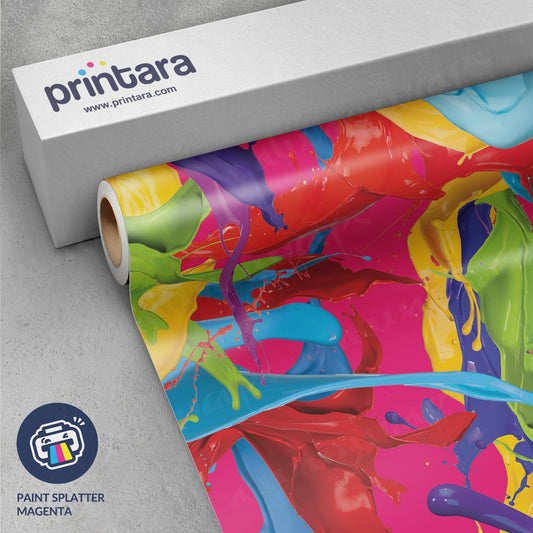 Paint Splatter Magenta Vinyl Wrap