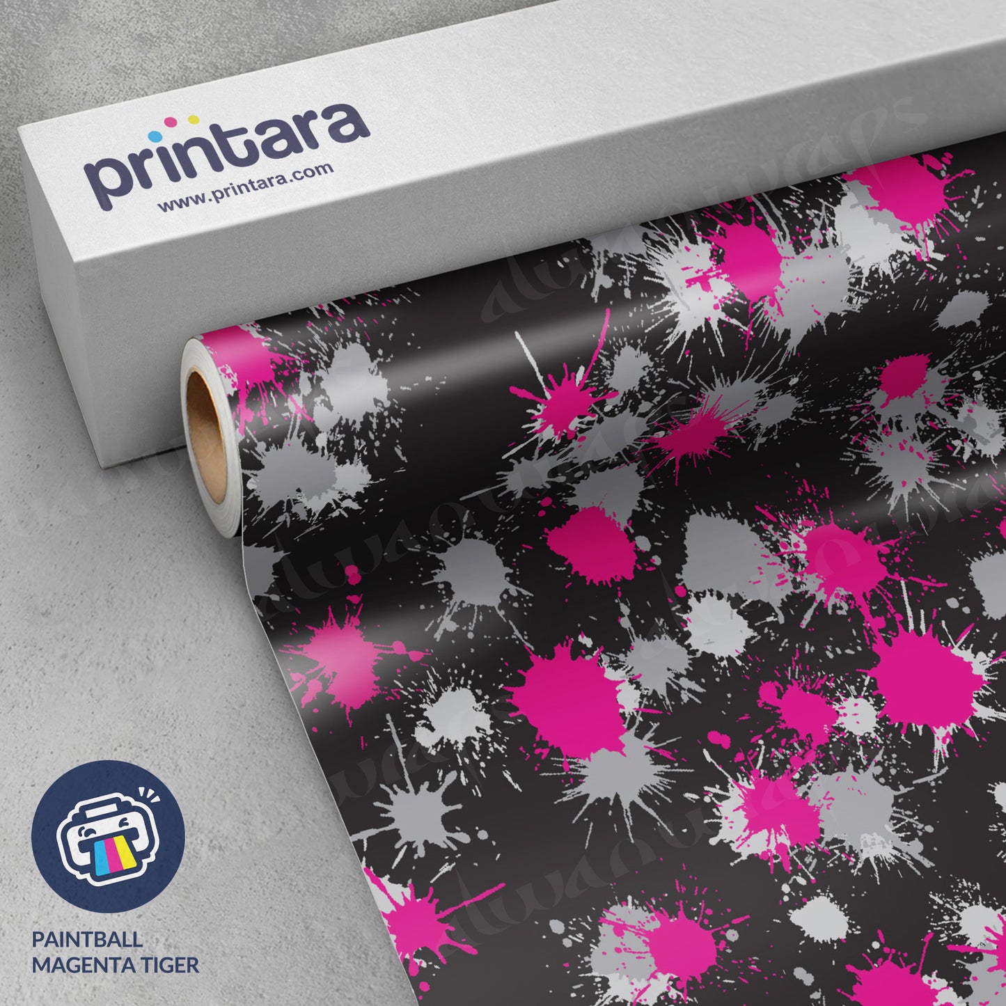 Paintball Magenta Tiger Vinyl Wrap