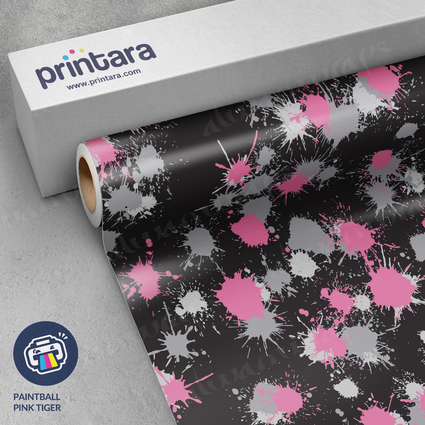 Paintball Pink Tiger Vinyl Wrap