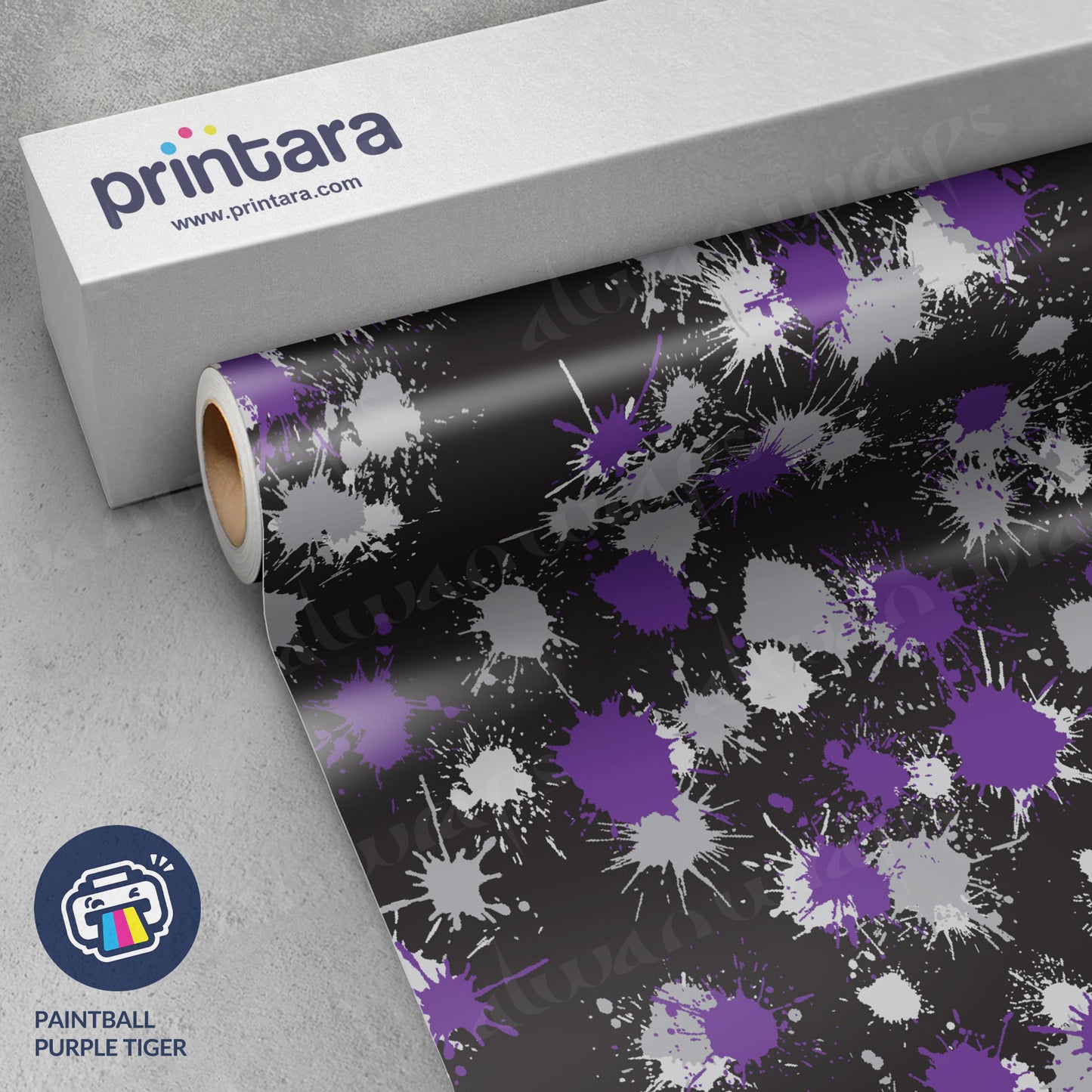 Paintball Purple Tiger Vinyl Wrap