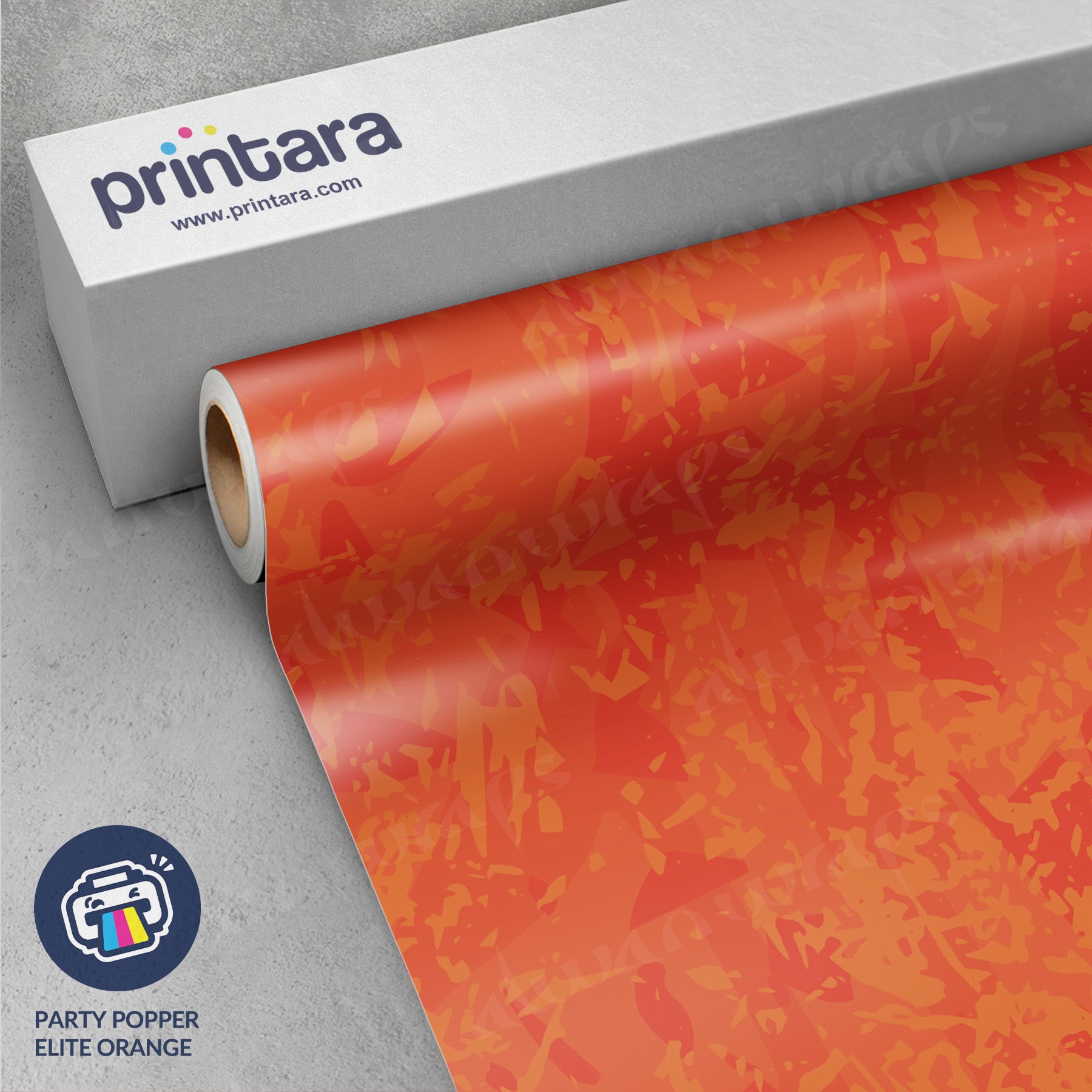 Party Popper Elite Orange Vinyl Wrap