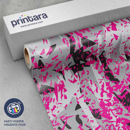 Party Popper Magenta Tiger Vinyl Wrap