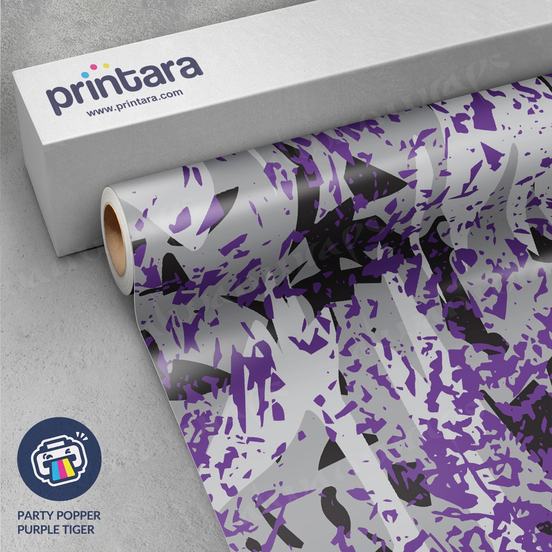 Party Popper Purple Tiger Vinyl Wrap